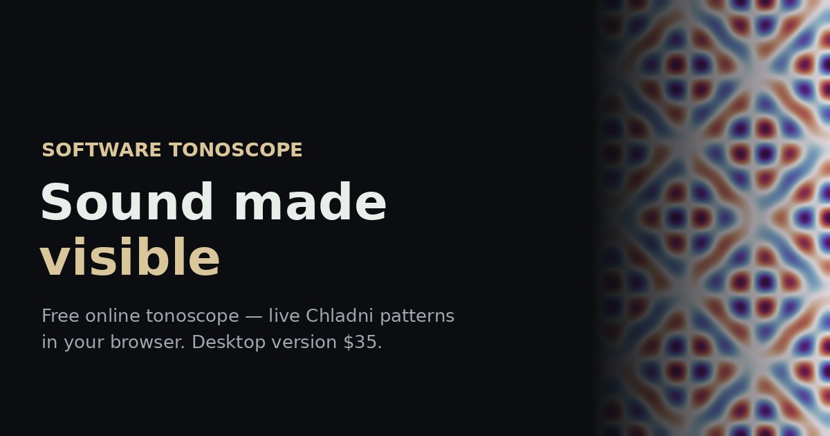 Tonsoscope Free Online Tonoscope — Sound Made Visible | Software Tonoscope